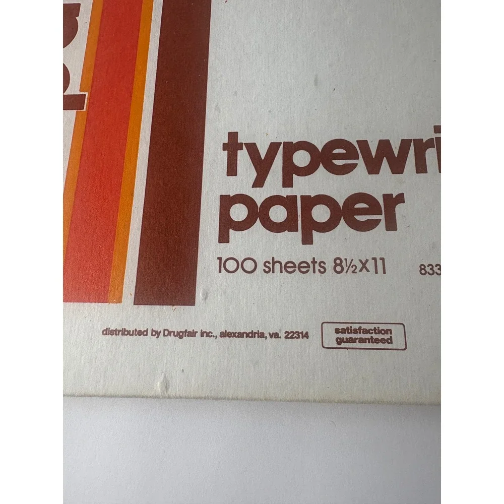 Vintage Valupak Typewriter Paper Drugfair 8.5x11 83308 78 Sheets‎